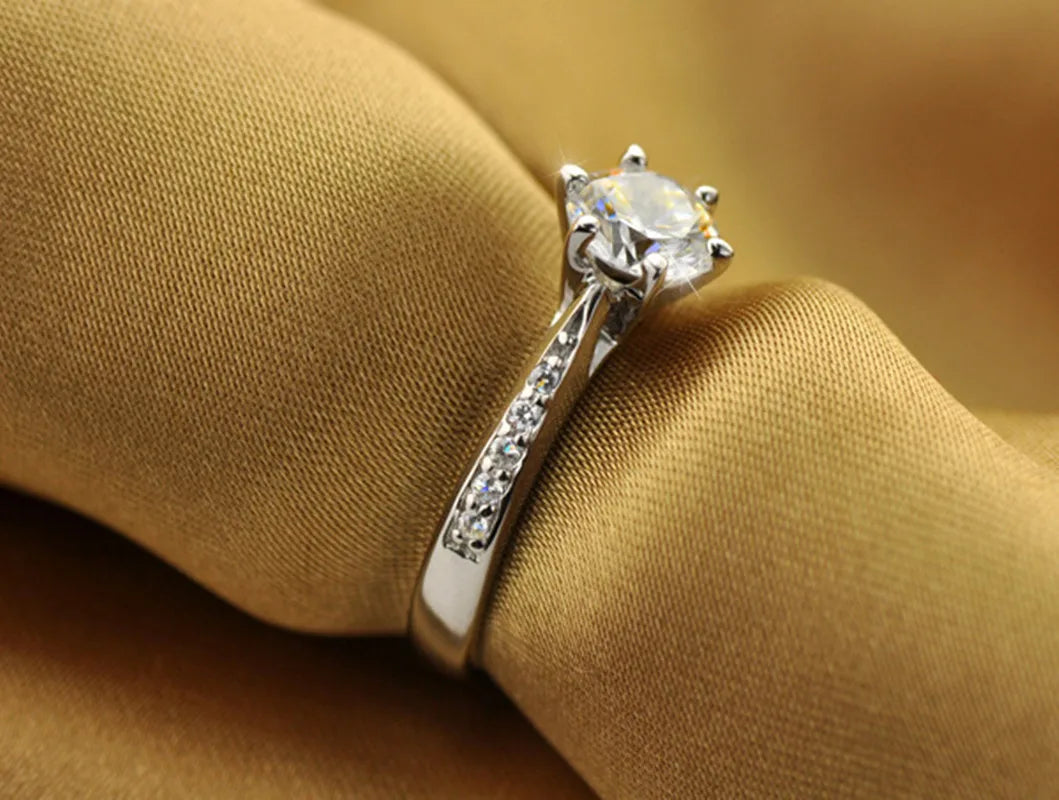 Luna Solitaire Ring