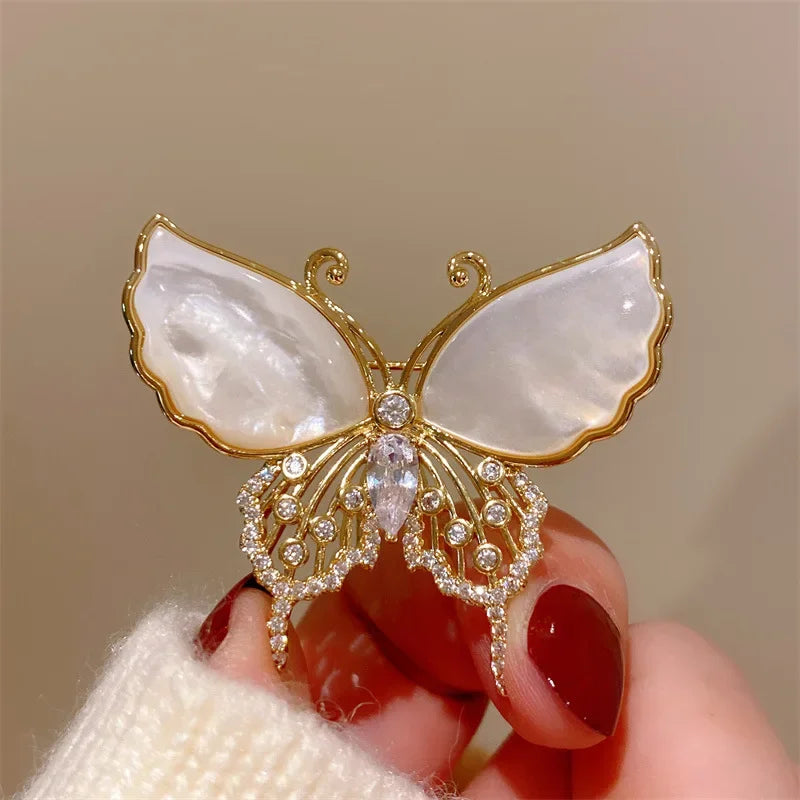 Emerald Butterfly Brooch